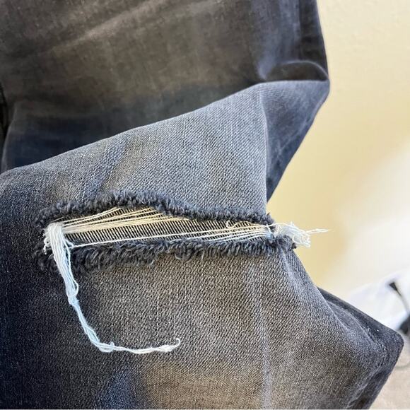 Anthropologie Pilcro The Selvedge Borrowed Jean Charcoal Black Distressed 32 - Picture 9 of 13